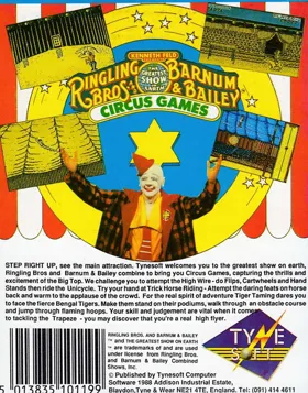 Circus Games (UK) (1989) box cover back